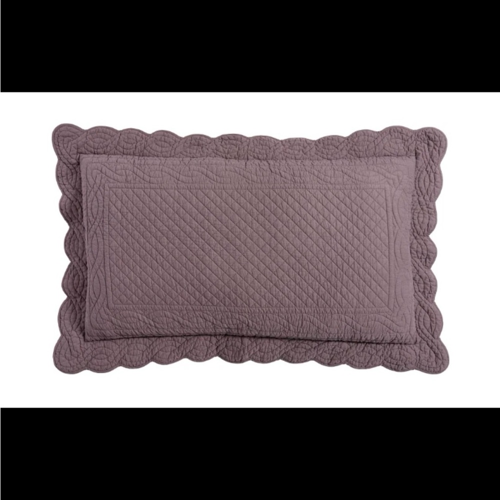 2 NWT Pottery Barn King Shams IDS Heirloom Scalloped sham